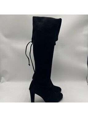 Women’s Stuart Weitzman Highland Over-The-Knee Boots Black suede Size 7B